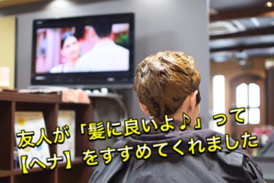 友人が「髪に良いよ♪」と【ヘナ染め】をすすめてくれました