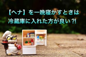 【ヘナ】を一晩寝かすときは冷蔵庫に入れた方が良い？！