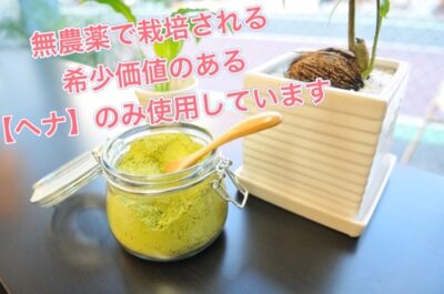 無農薬で栽培される希少価値のある【ヘナ】のみ使用しています