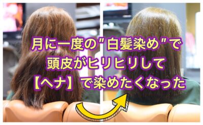 月に一度の"白髪染め”で頭皮がヒリヒリして【ヘナ】で染めたくなった