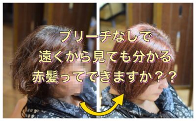 【ブリーチなし】で遠くから見ても分かる”赤髪”ってできますか？