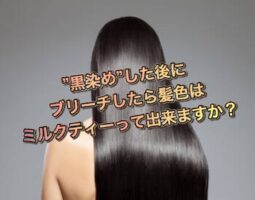 "黒染め”した後にブリーチしたら髪色は【ミルクティー】って出来ますか?
