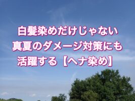 白髪染めだけじゃない真夏のダメージ対策にも活躍する【ヘナ染め】